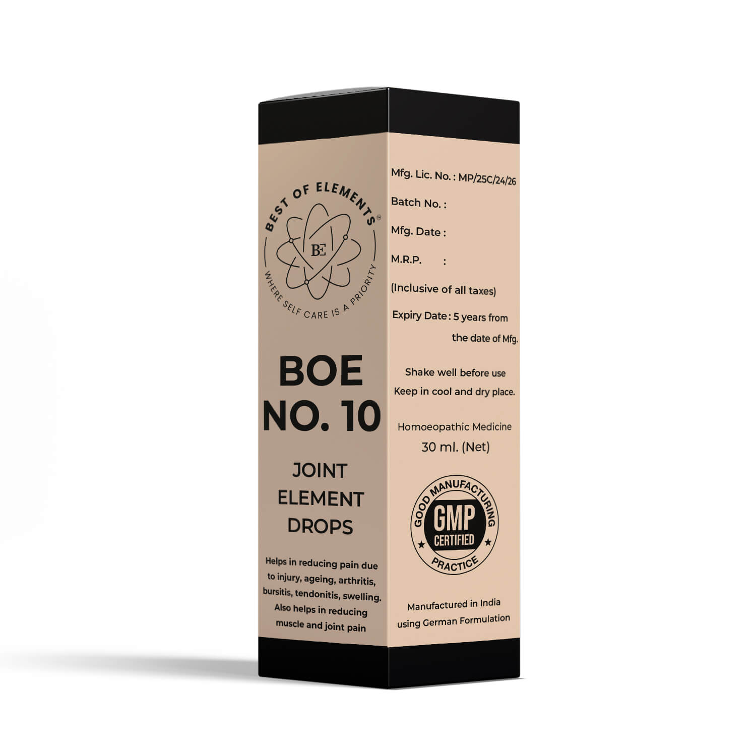 BOE natural health and wellness product range.